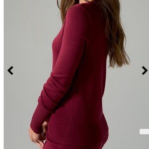 Soma V Neck Sweater Top Long Sleeve‎ Cabernet Sz M NWT IN PACKAGING